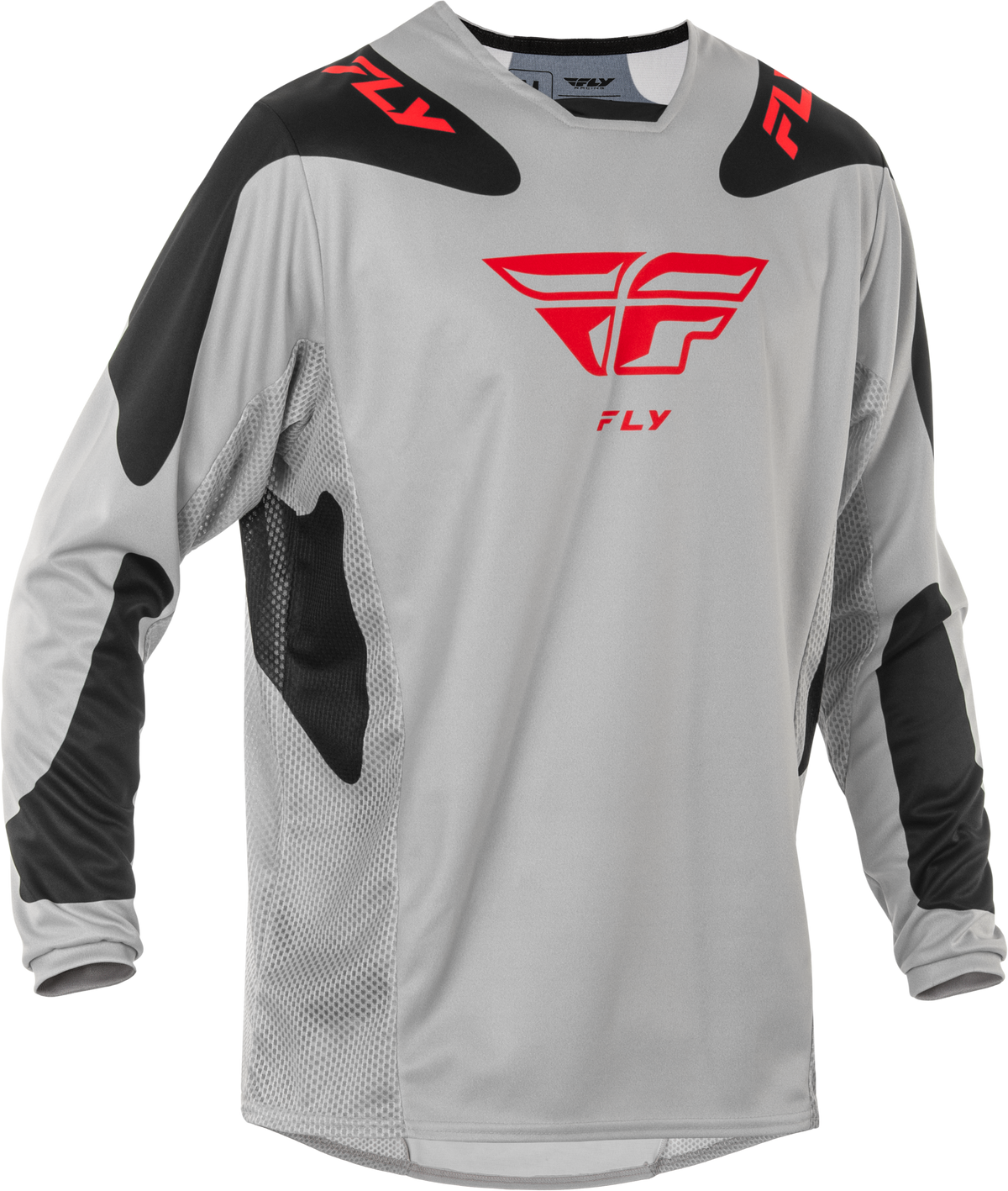 Kinetic Sym Jersey Light Grey/Red/Black Sm - 378-420S - Fly Racing