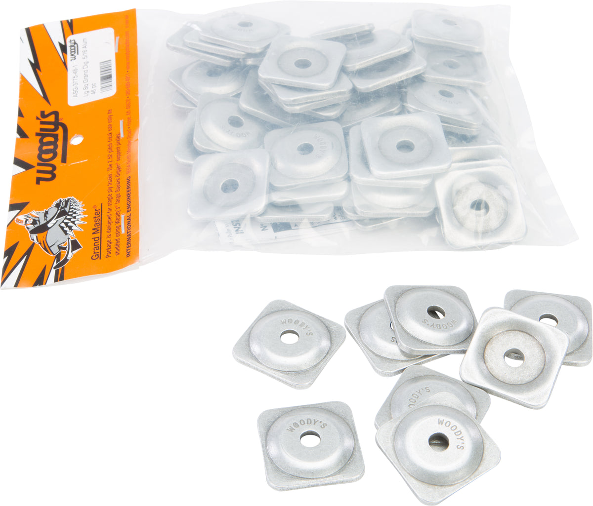 Grand Digger Support Plates Square 5/16" 48/Pk - 18-3293-48 - Woodys
