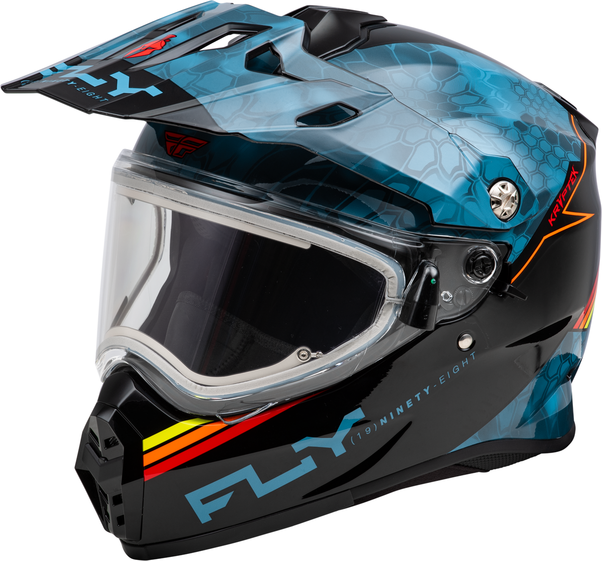 Trekker Cw Conceal Helmet Elec Shld Slate/Black/Red Xl - 73-31362X - Fly Racing