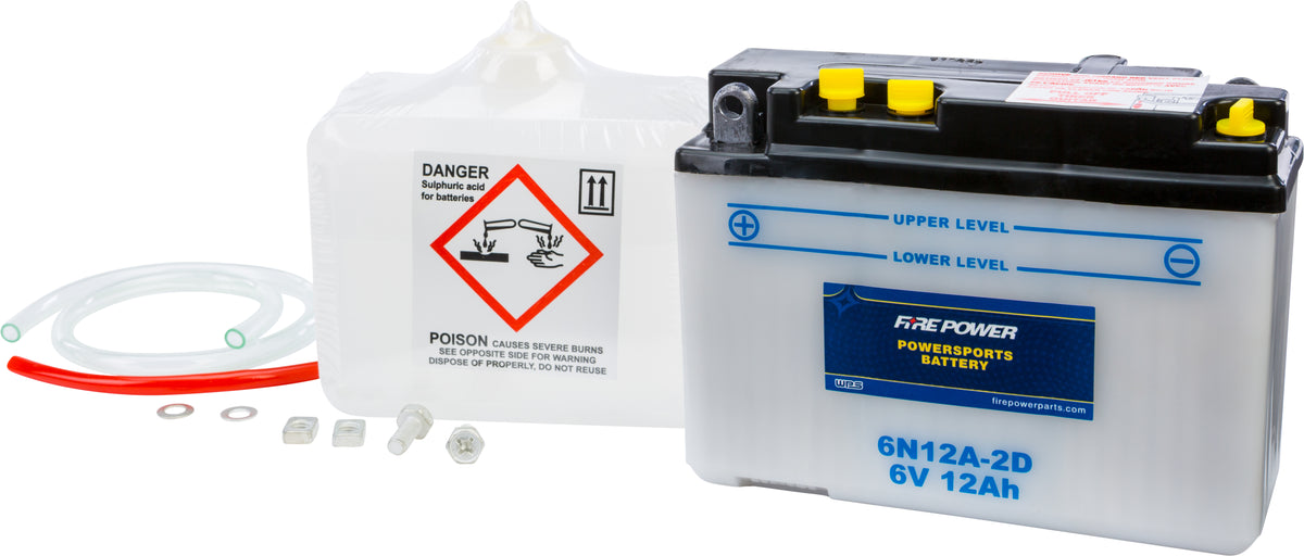 Battery W/Acid 6n12a-2d 6v - 490-2067 - Fire Power