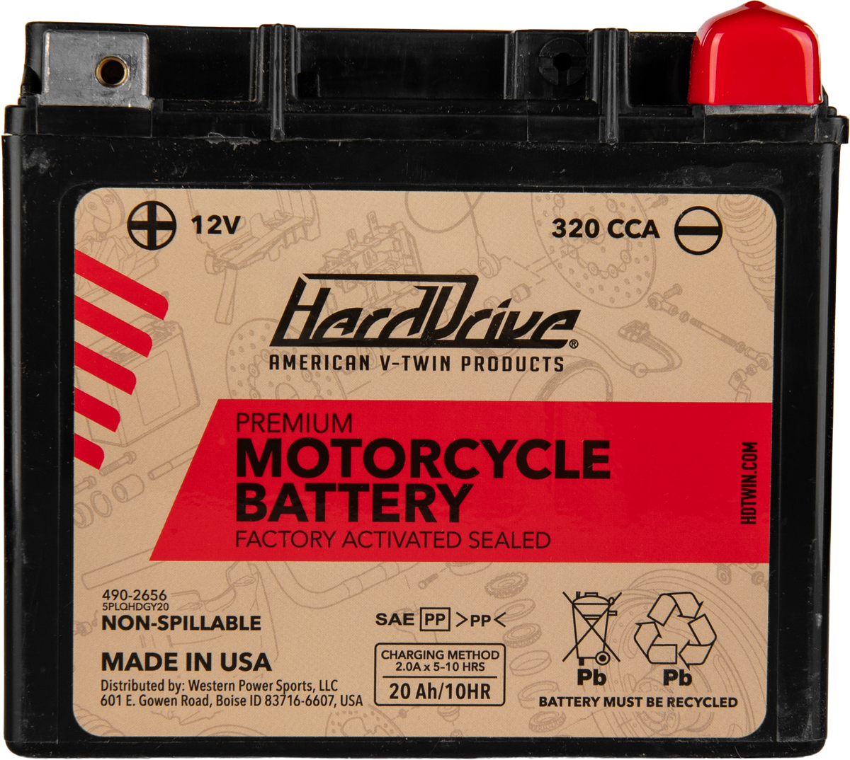 Premium Battery Gyz20h / Ytx20h Cca 320 - 490-2656 - HardDrive
