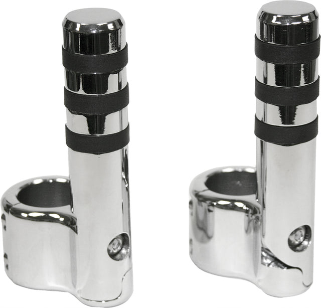Clamp-On Pegs Chr W/ Wide O Ring For 1 1/2" Bar - 830-6000 - Lindby