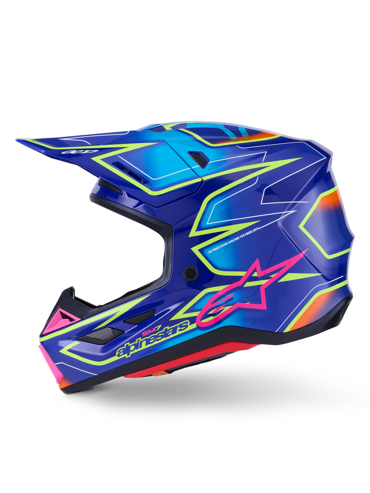 Sm7 Cast Helmet Blue/Pnk/Ylw Fluo Glossy Xl - 482-00193X - alpine star