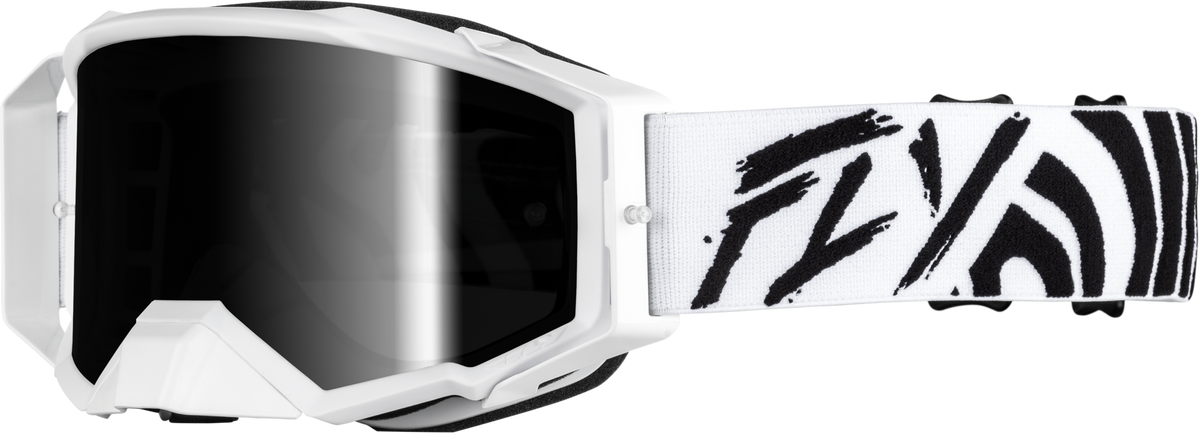 Zone Elite Goggle Black/White W/ Black Mirror/Smoke Lens - 37-5515 - Fly Racing