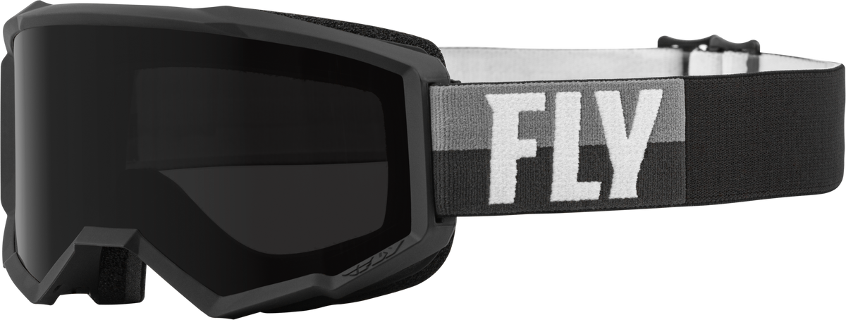 Zone W/C Goggle Black/White W/Dark Smoke Hydrophoc Lens - 37-51672 - Fly Racing