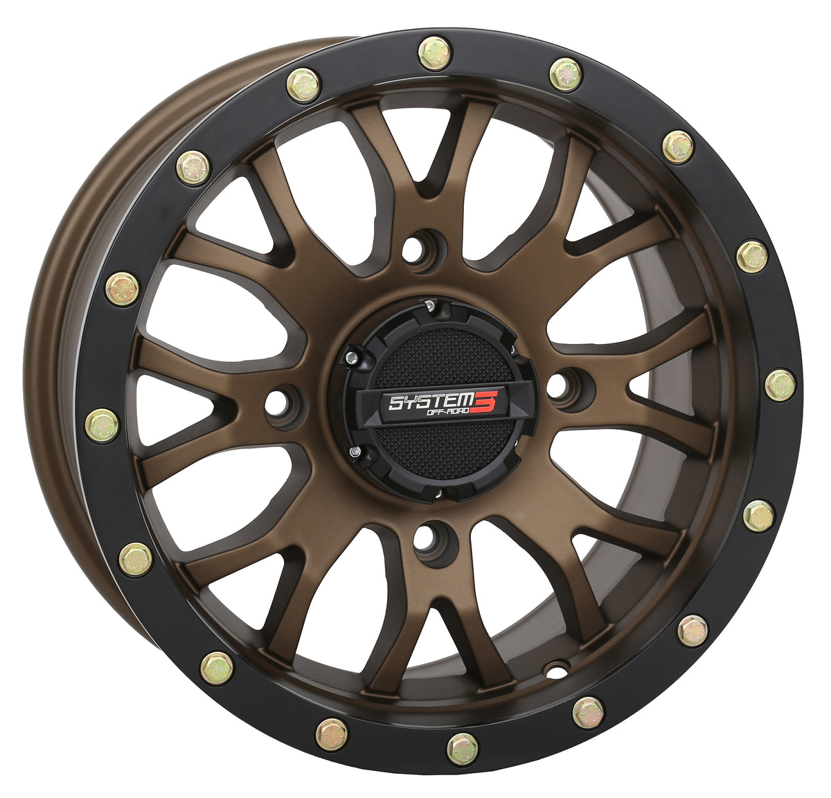 St3 Wheel 15x7 5+2 (+40mm) 4/137 Matte Bronze/Black - 3-151237 - System 3