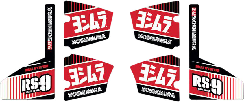 Rs-9 Muffler Decal Set 6/Pcs - 961-9070 - Yoshimura