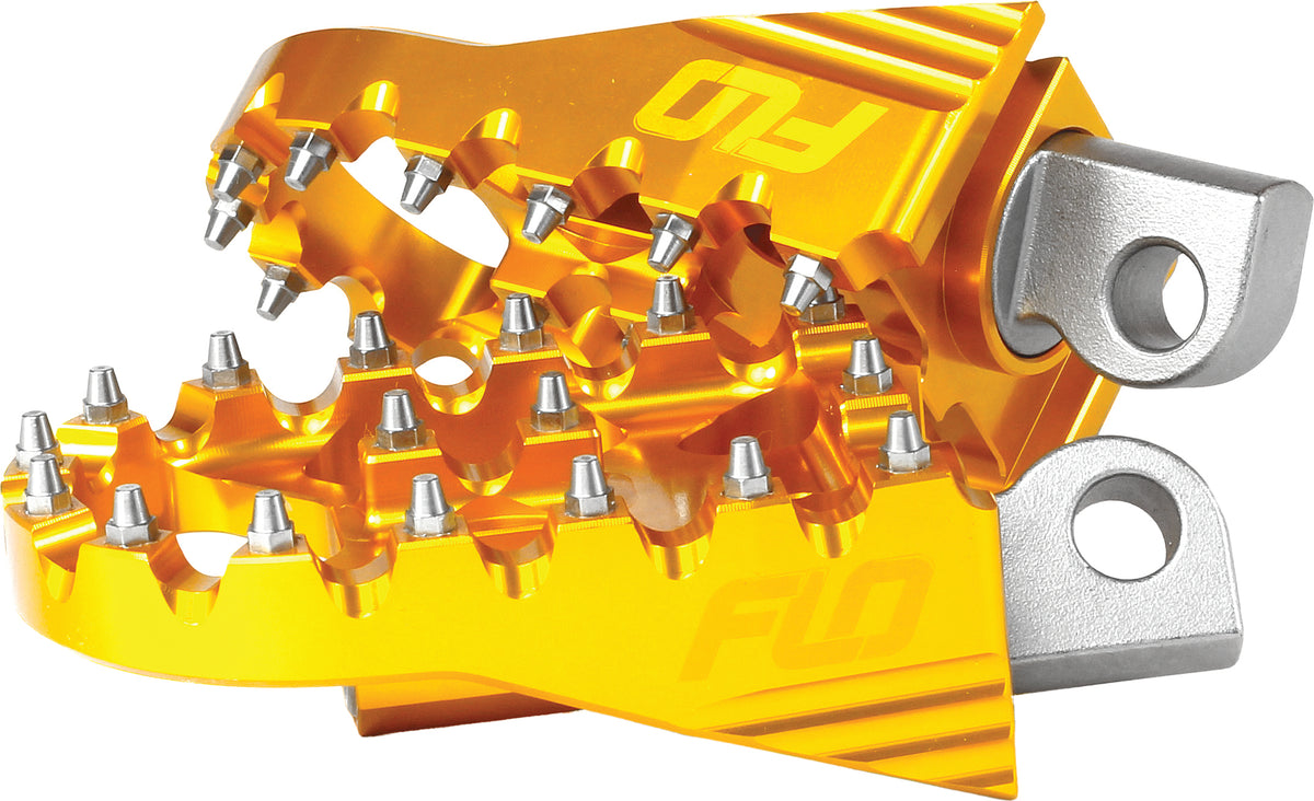 Moto Style Footpeg Set Gold 2"X3.125" - 122-8067 - Flo Motorsports