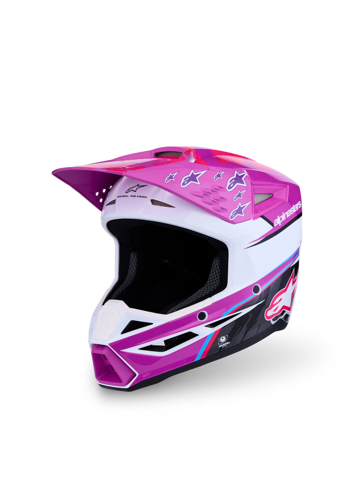 S-M3 Falcon Yth Hlmt Ece06/Dot Prpl/Wht/Blk/Pink Fl Gl Yl - 482-00277YL - alpine star