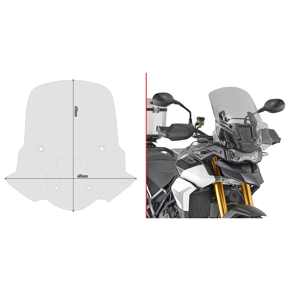 Windshield Specific Smoke Tri - 270-6676 - GIVI