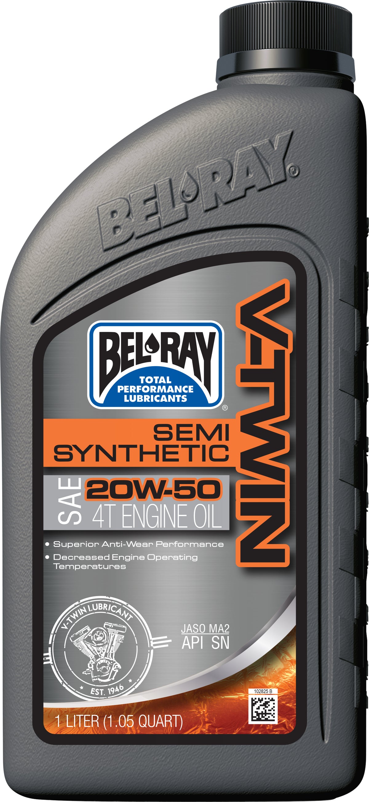 V-Twin Semi-Syn Oil 20w50 1l (12/Case  Sold Ea) - 840-1481 - Bel-Ray
