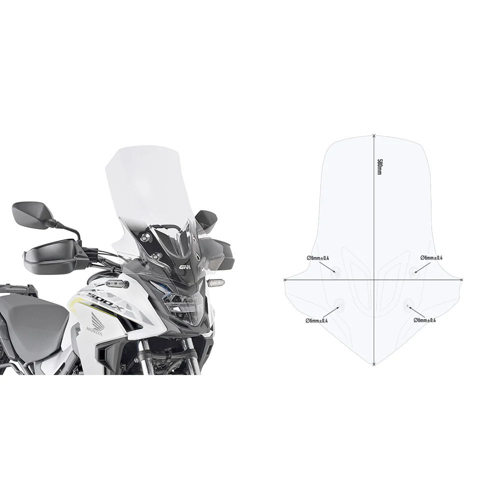 Windshield Specific Clear Hon - 270-6650 - GIVI