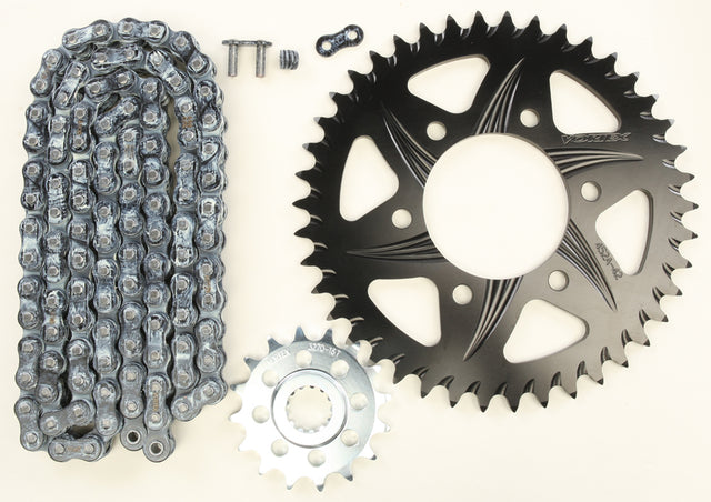 Sprocket/Chain Kit Stl/Alu 16/42t Blk Rx3 520-108l Blk - 3-CK6298 - VORTEX