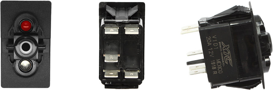 Dash Switch Body Single Acc Red/Blue - 630-1004 - XTC POWER PRODUCTS