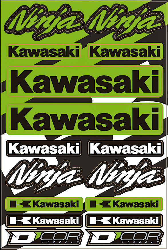 Kawasaki Street Decal Sheet - 862-20103 - DCOR