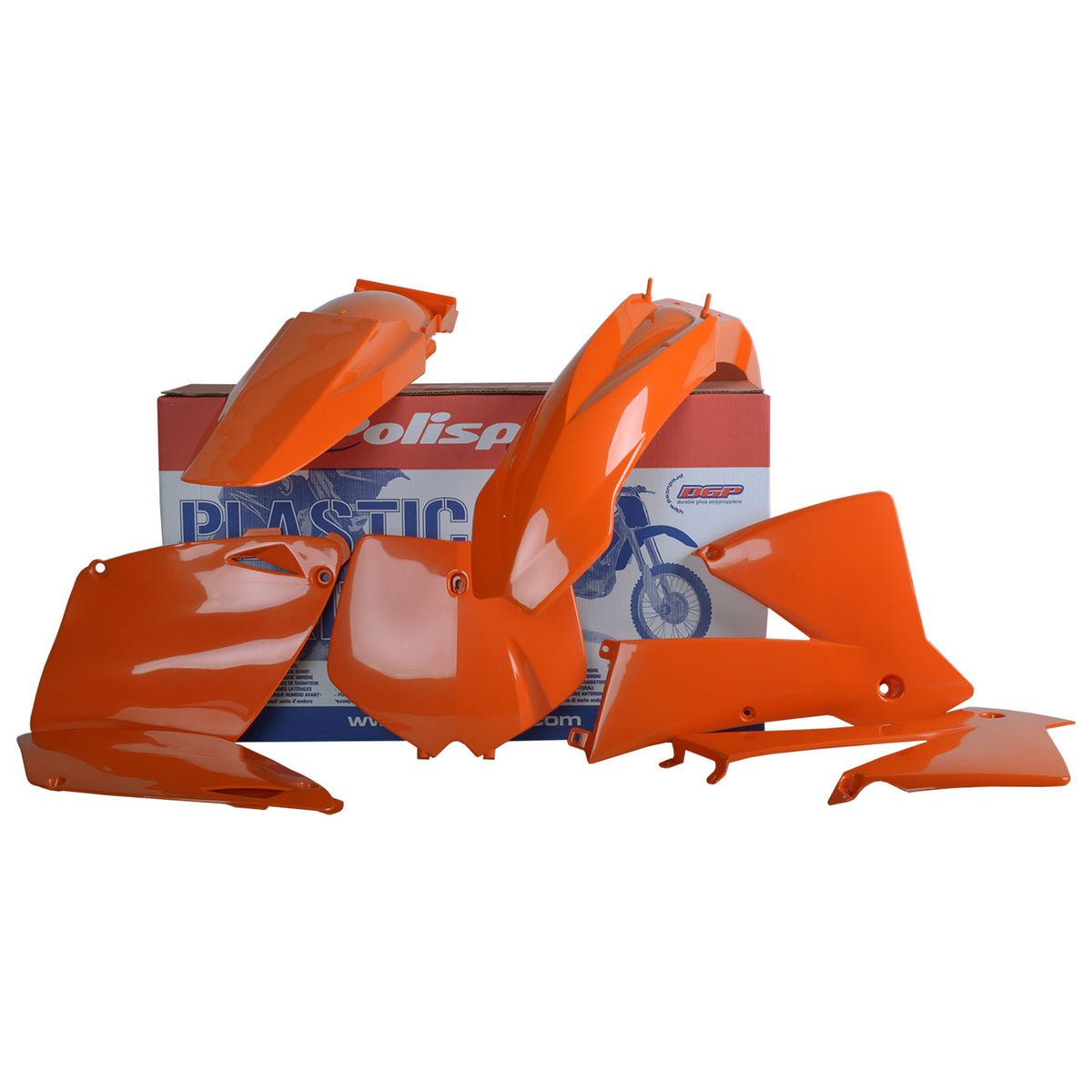 Plastic Body Kit Orange/Black - 64-90100 - Polisport Plastics