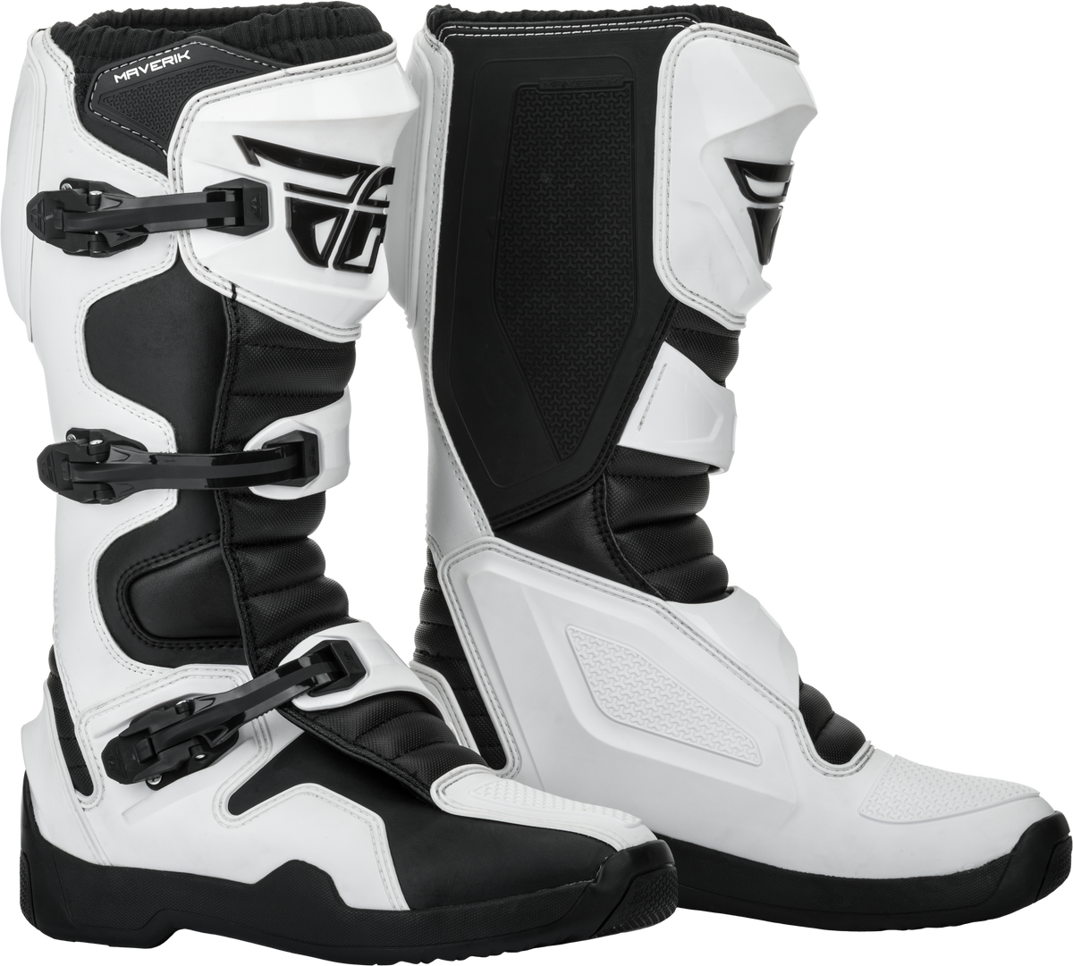 Maverik Boots White/Black Sz 12 - 364-67512 - Fly Racing