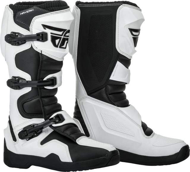 Maverik Boots White/Black Sz 12 - 364-67512 - Fly Racing