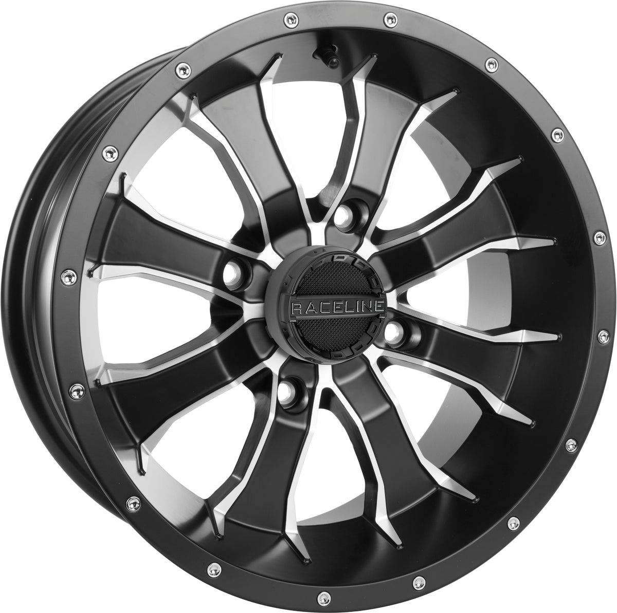 Mamba Wheel 12x7 4/156 4+3 (+5mm) Blk/Machined - 570-1506 - Raceline