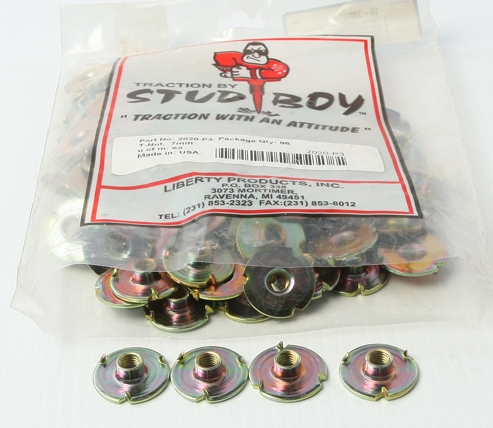 T-Nuts- 1" X 7mm- 96/Pkg - 18-33932 - Stud Boy