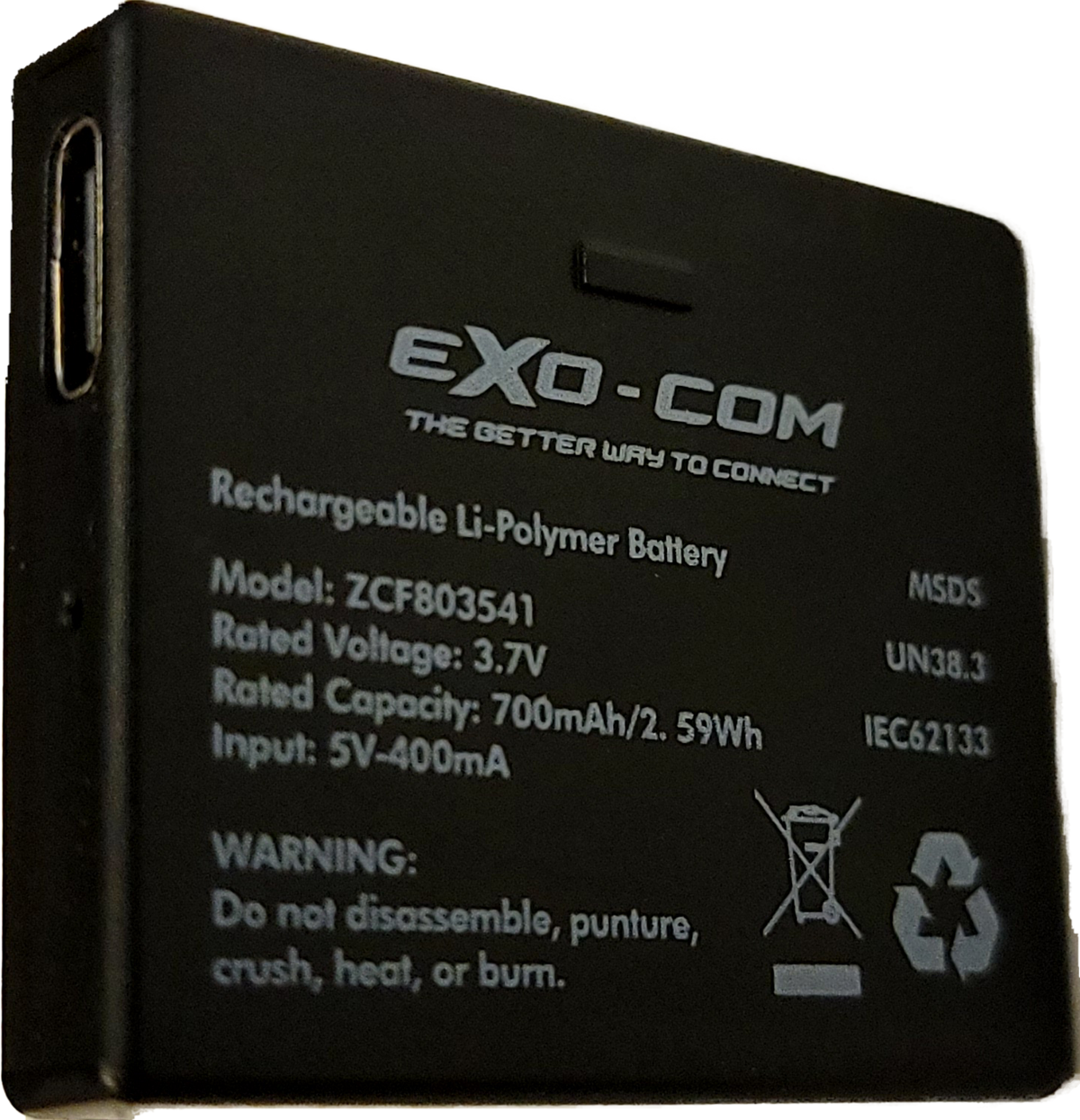 Exo-Com Replacement Spare Battery - 338108 - UClear