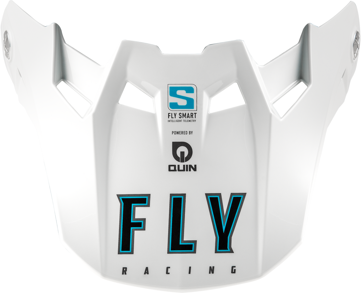 Formula S Carbon Solid Visor White Md/Lg - 73-4496 - Fly Racing