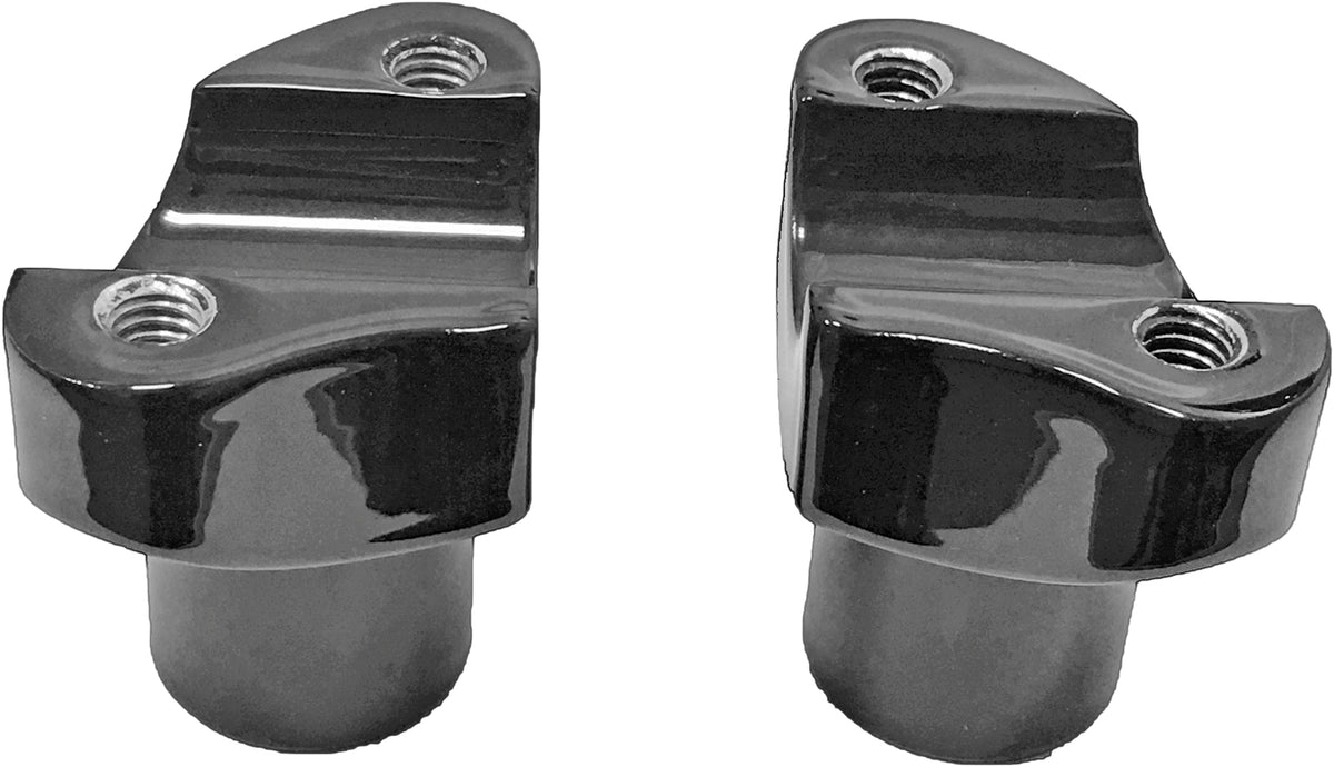 H-Bar Risers 2" Straight Black - 820-1327B - HardDrive