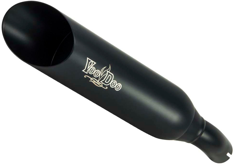 Shorty Slip-On Exhaust Black - 12-8157BK - VooDoo