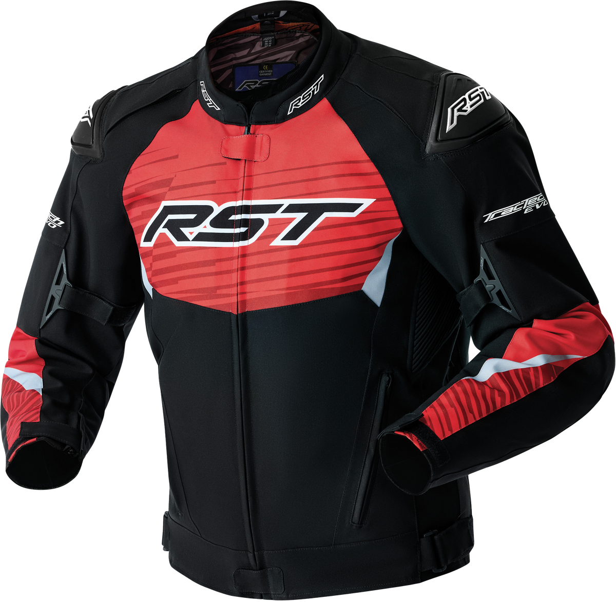 Tractech Evo D3o Jacket Black/Flo Red Textile 2x - 556-3640248 - RST