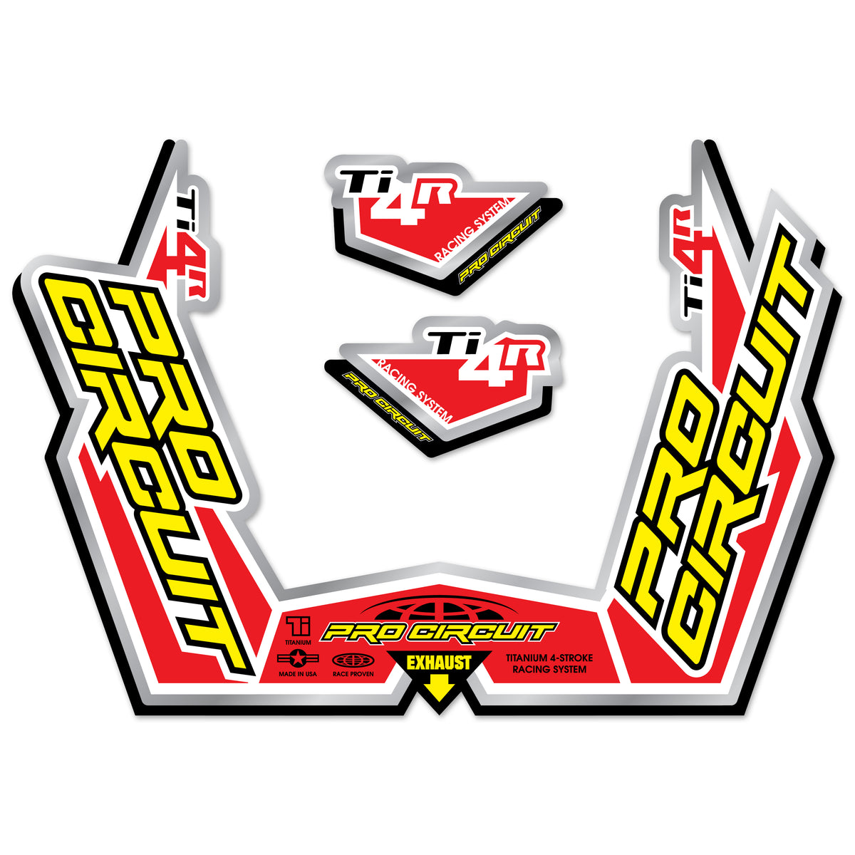 Ti-4r Sticker Kit Replacement Muffler Stickers - 794-9044 - Pro Circuit