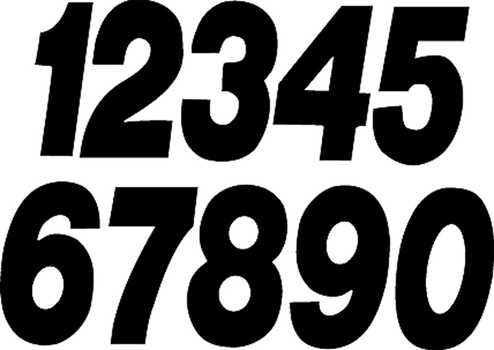 #0 5" Black Super X Digits 3/Pk - 09-6030 - Dirt Digits