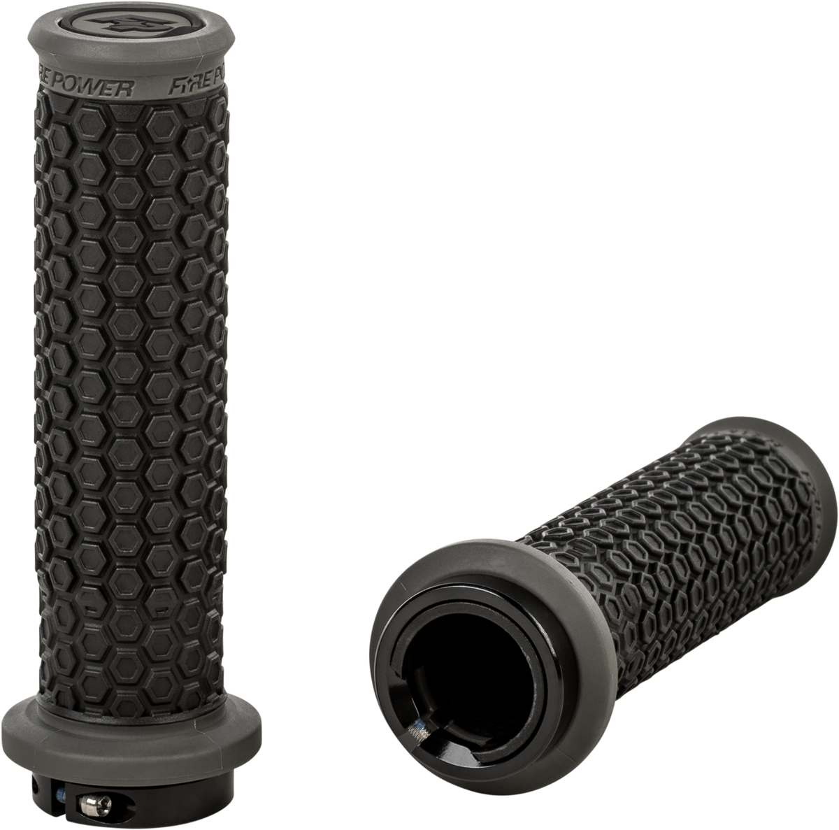 Pilot Atv Lock-On Grips Black/Gray - 24-0109 - Fire Power