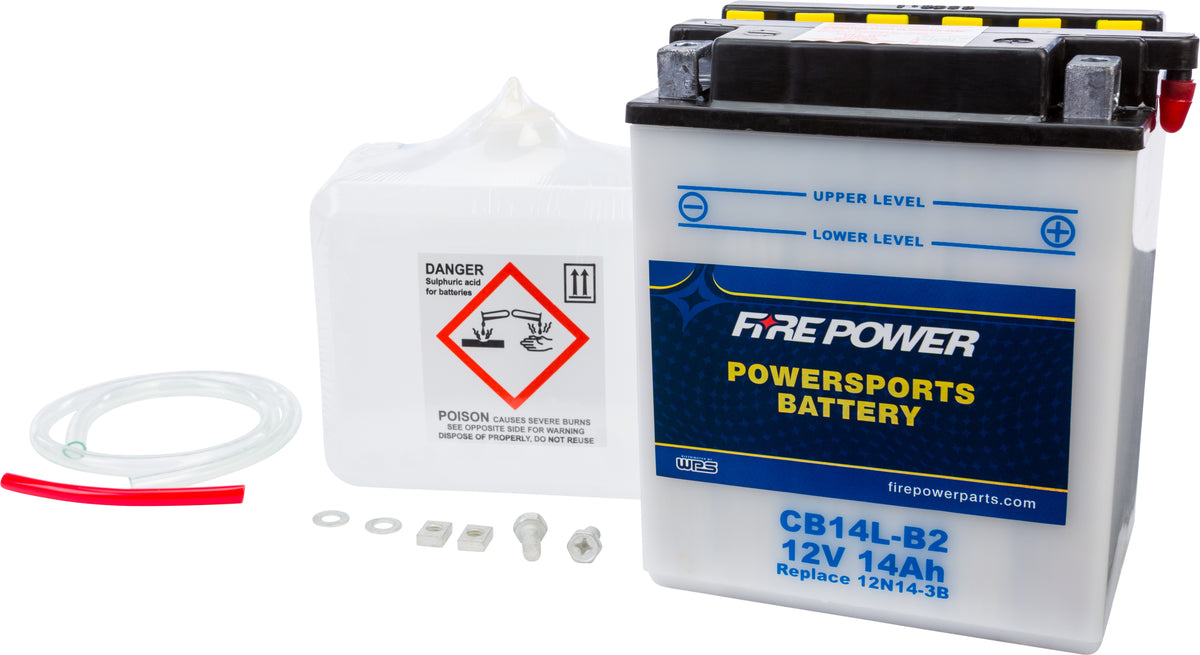 Battery W/Acid Cb14l-B2 12v Heavy Duty - 490-2221 - Fire Power