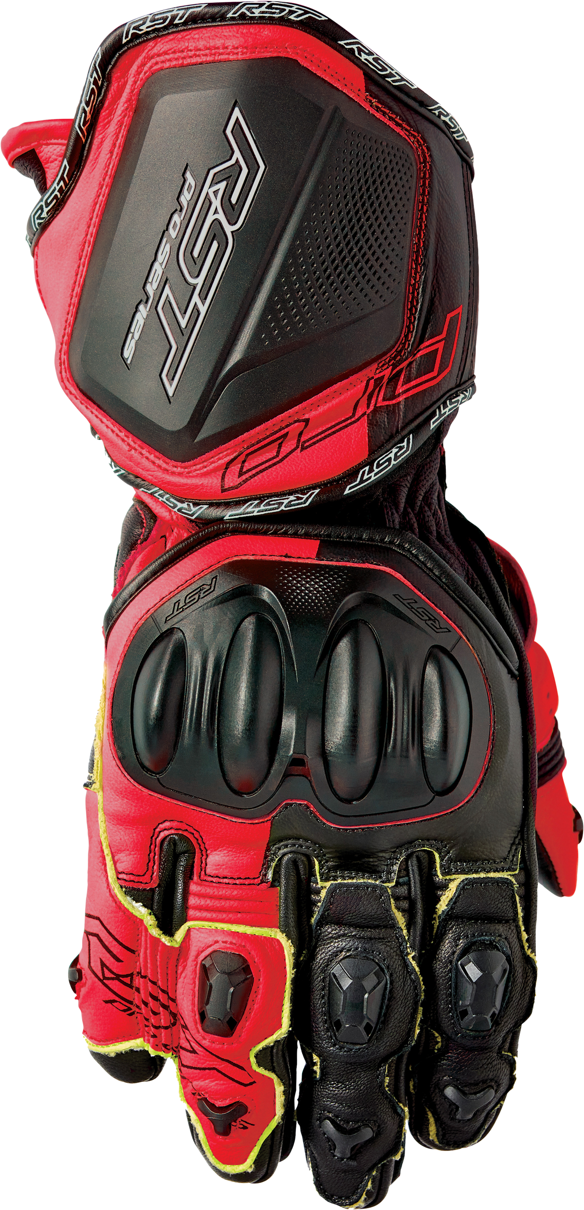 Pro Series Gp D3o Gloves Black/Flo Red Leather 2xl - 556-3715312 - RST