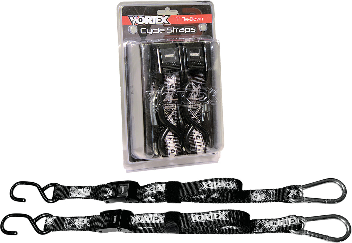Tie Downs 1" 2/Pk Blk - 3-TD111 - VORTEX