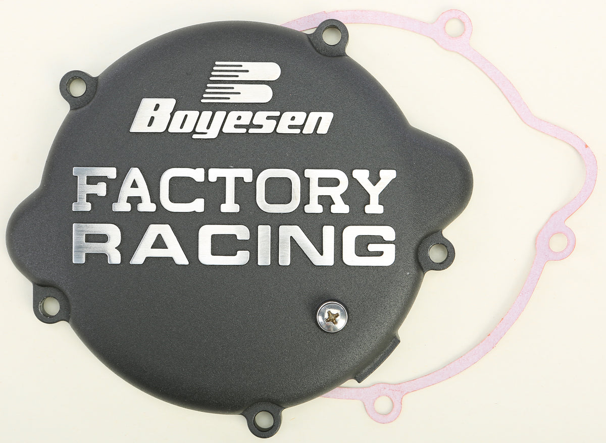 Factory Racing Clutch Cover Black - 59-7241B - Boyesen