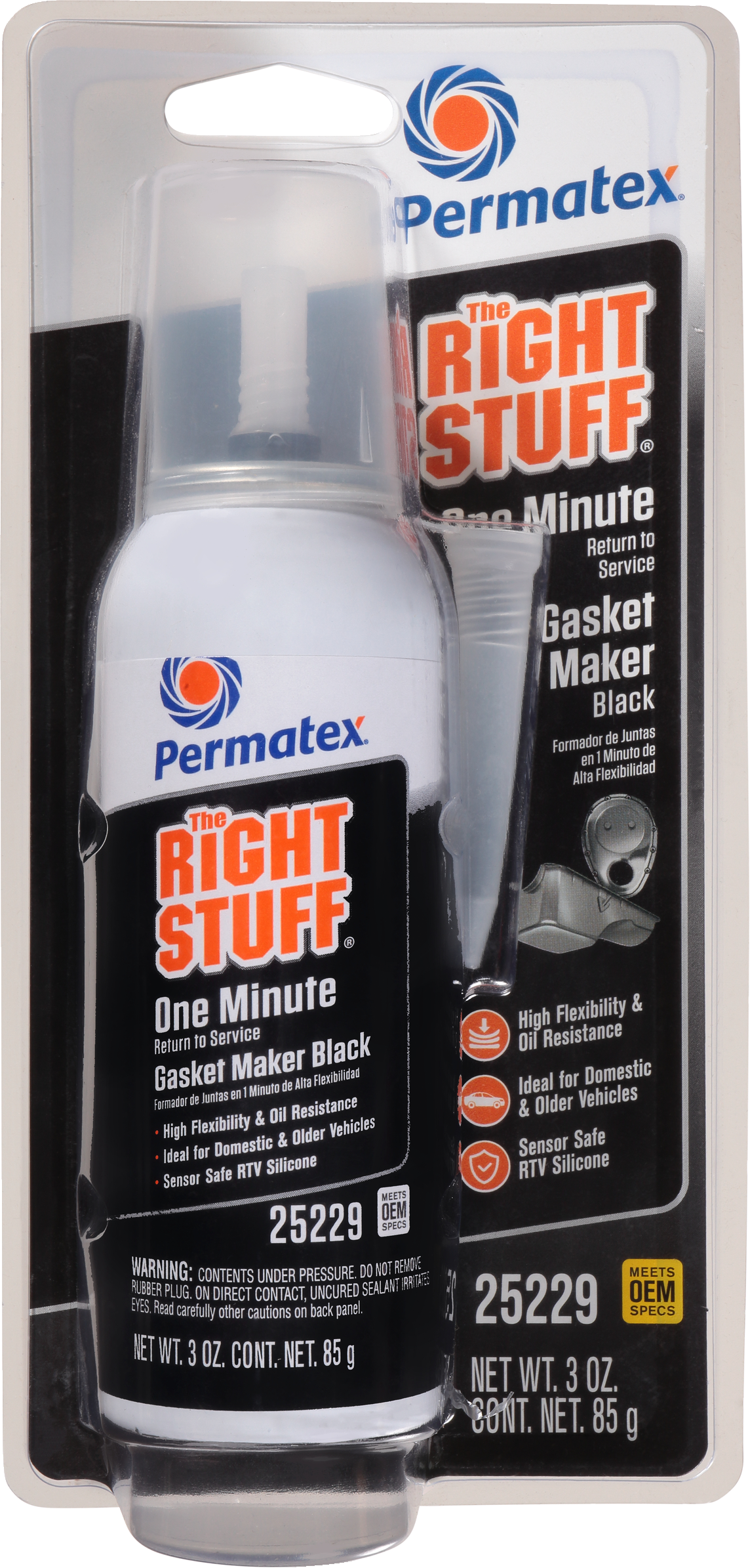 Right Stuff Black One Minute Gasket 3 Oz - 59-9203 - Permatex