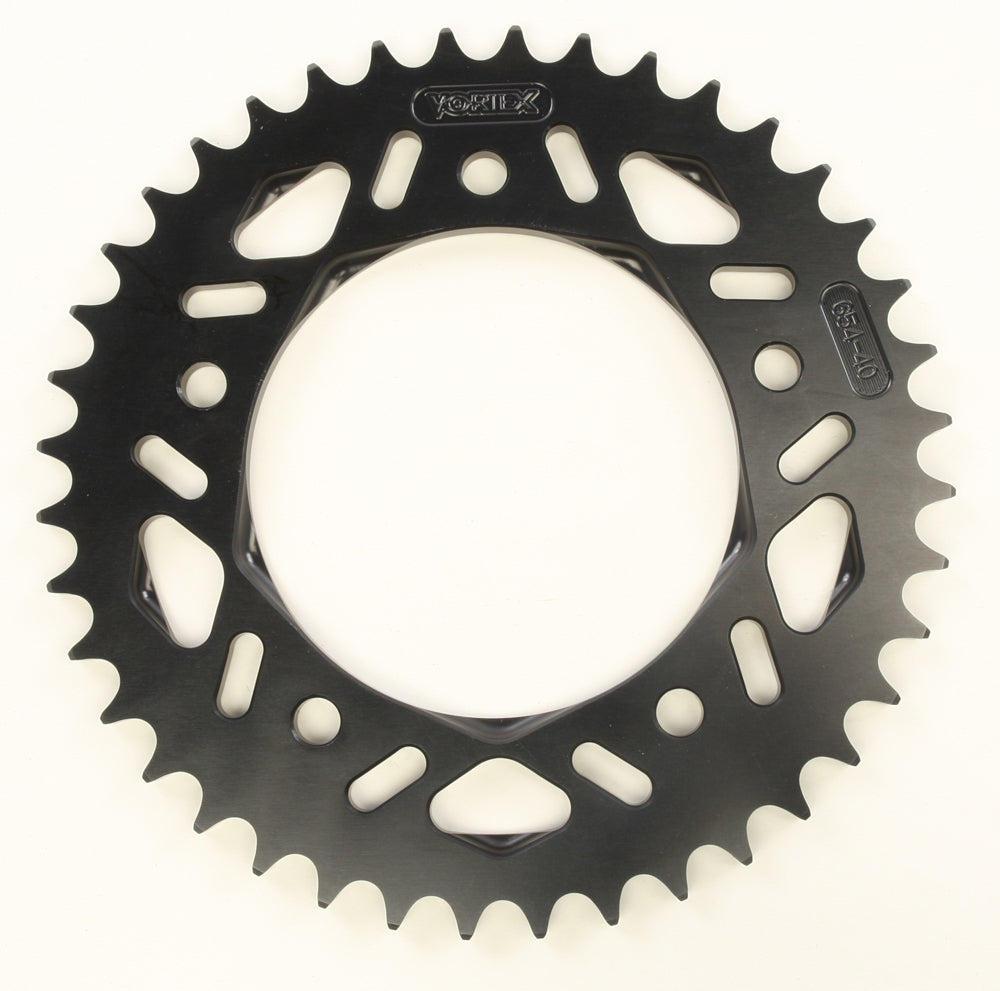 Rear F5 Sprocket Aluminum 40t-525 Blk Hc Yam - 3-654K40 - VORTEX