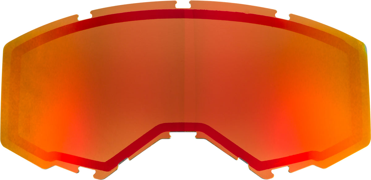 Dual Lens W/O Vents Adult Red Mirror/Brown - 37-5445 - Fly Racing