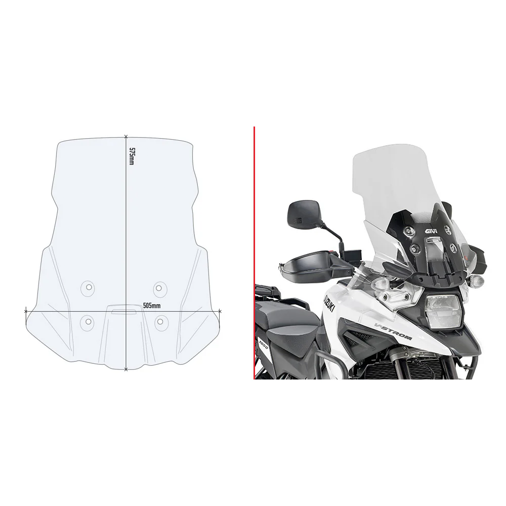 Windshield Specific Clear Suz - 270-6675 - GIVI