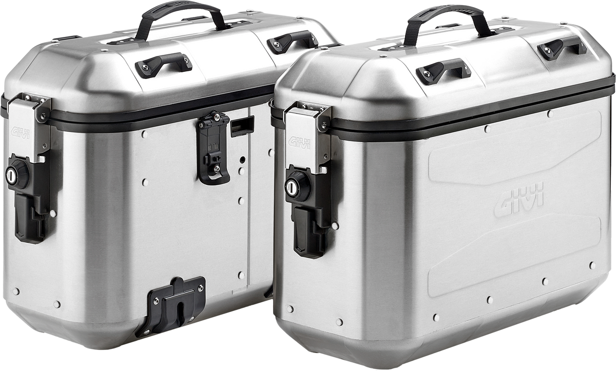 Dolomiti Monokey Side Case 36l Silver Pair - 270-6581 - GIVI