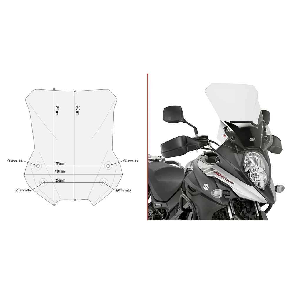 Windshield Specific Clear Suz - 270-6672 - GIVI