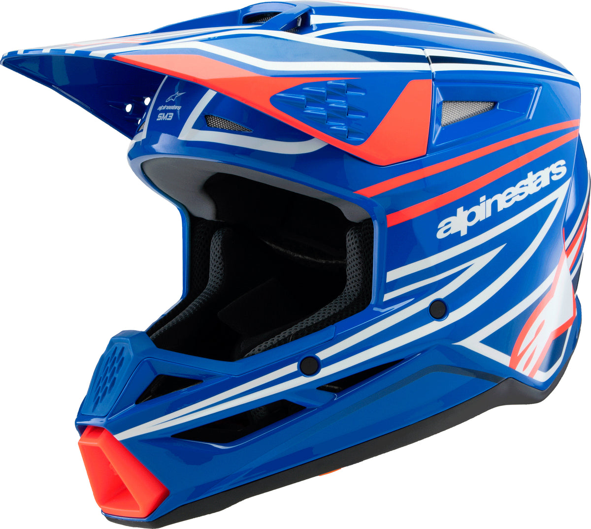 Sm3 Youth Wurx Helmet Blue/Red/Wht/Blk Yl - 482-00088YL - alpine star