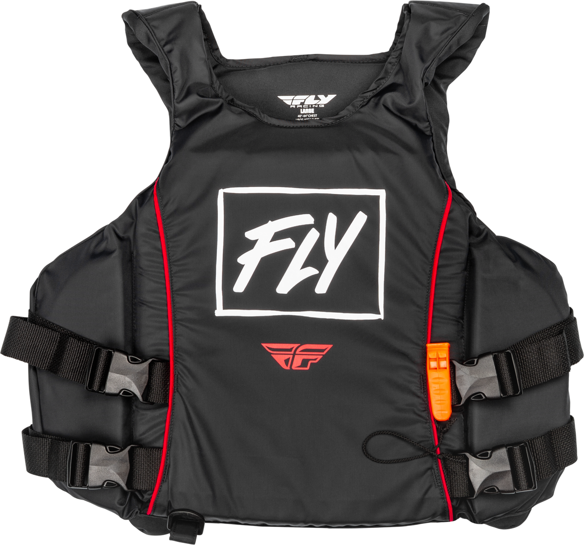 Pullover Flotation Vest Black/White/Red Sm - 221-30300S - Fly Racing