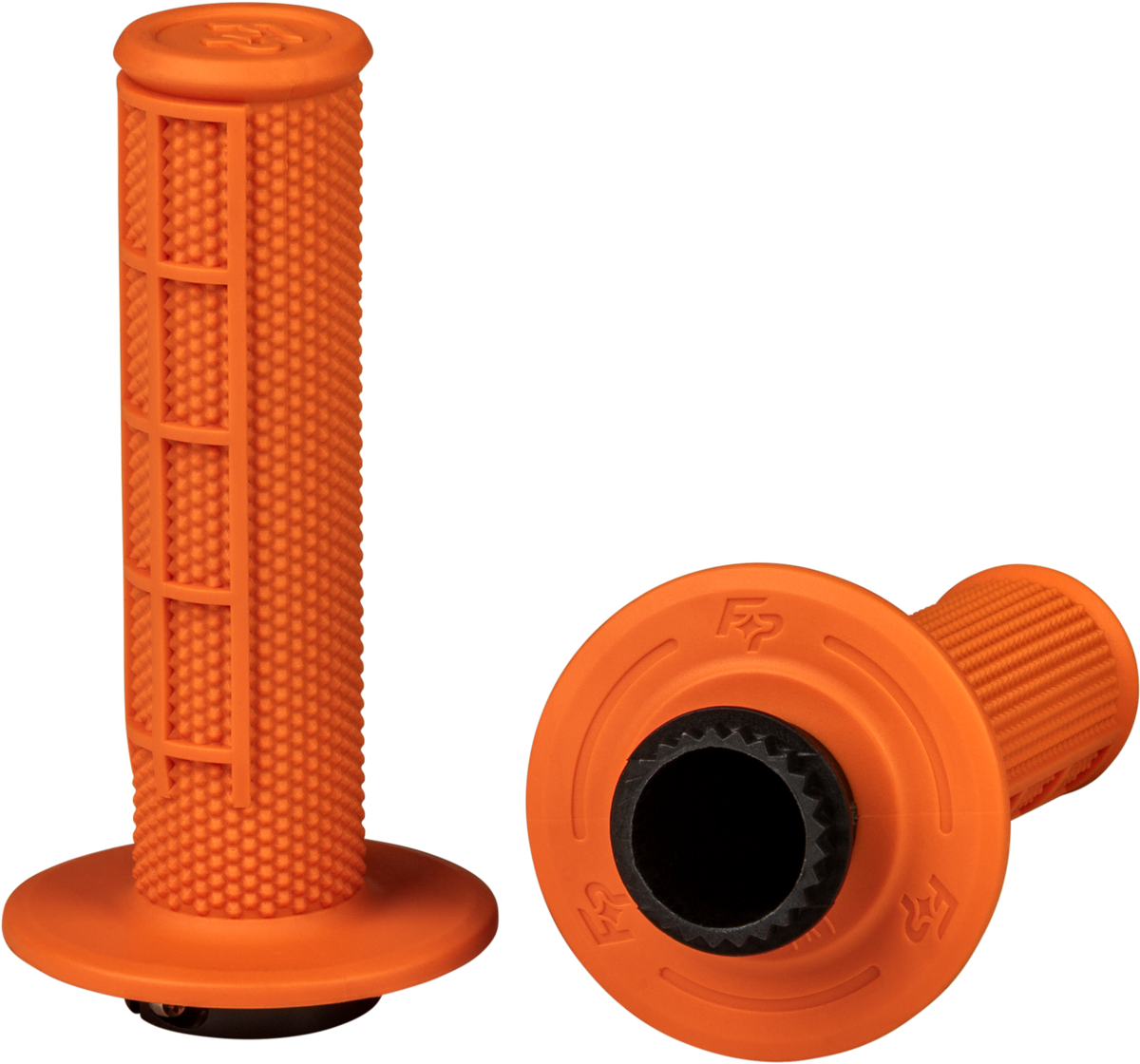 Control Mx Lock-On Grips Orange Half Waffle - 24-0207 - Fire Power
