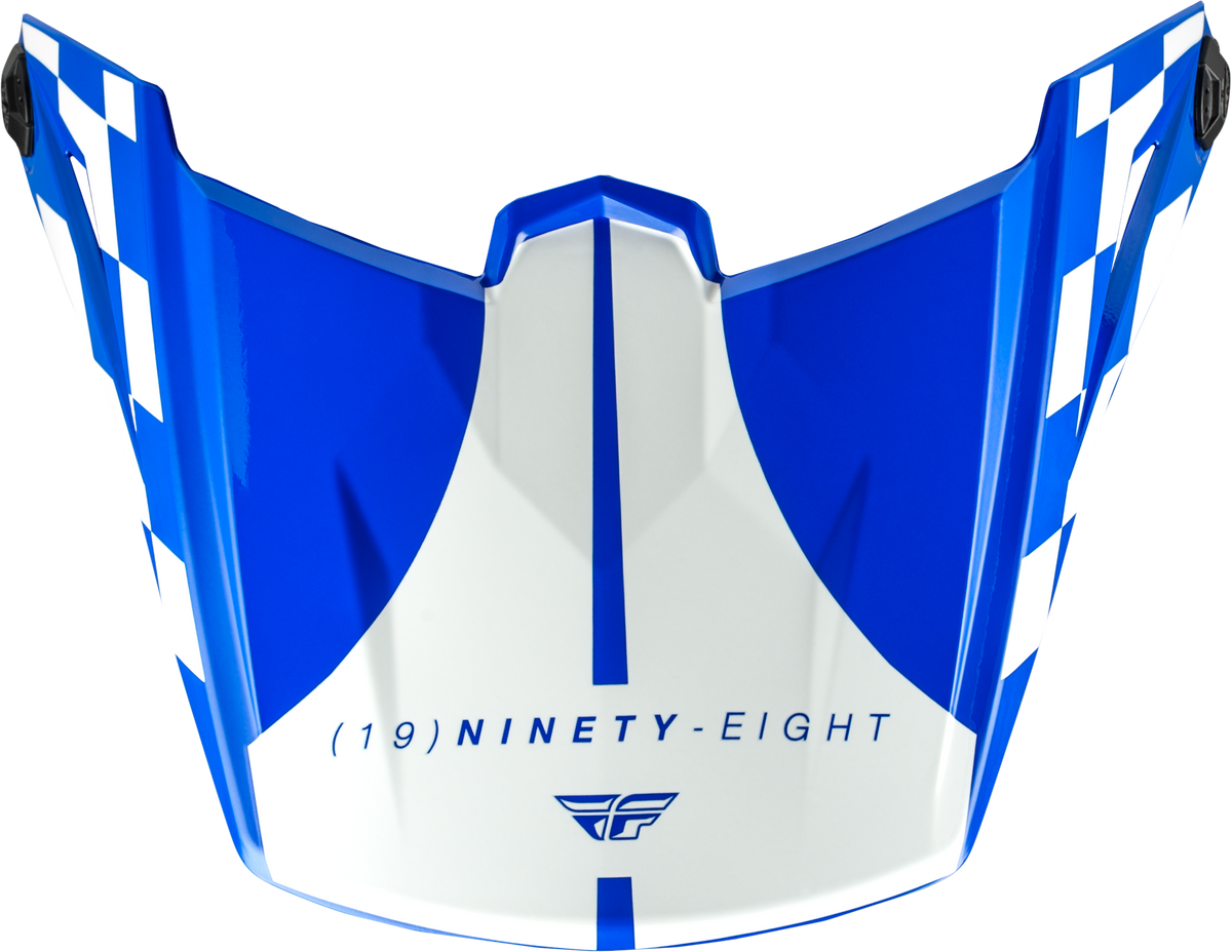 Kinetic Lite Rival Hlmt Visor Gloss Blue/White - 73-3475V - Fly Racing