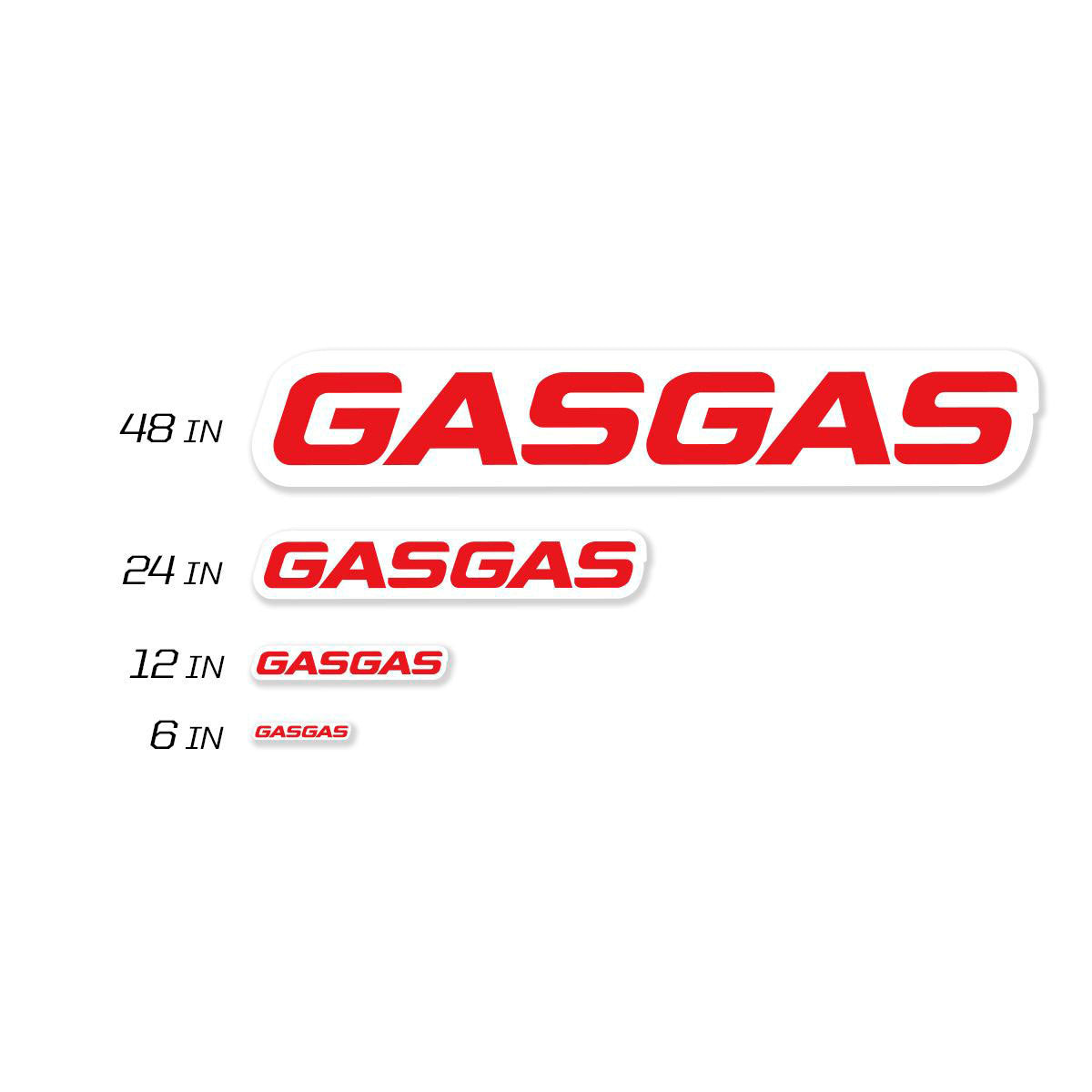 24" Gasgas Decal 8 Mil - 862-4065124 - DCOR