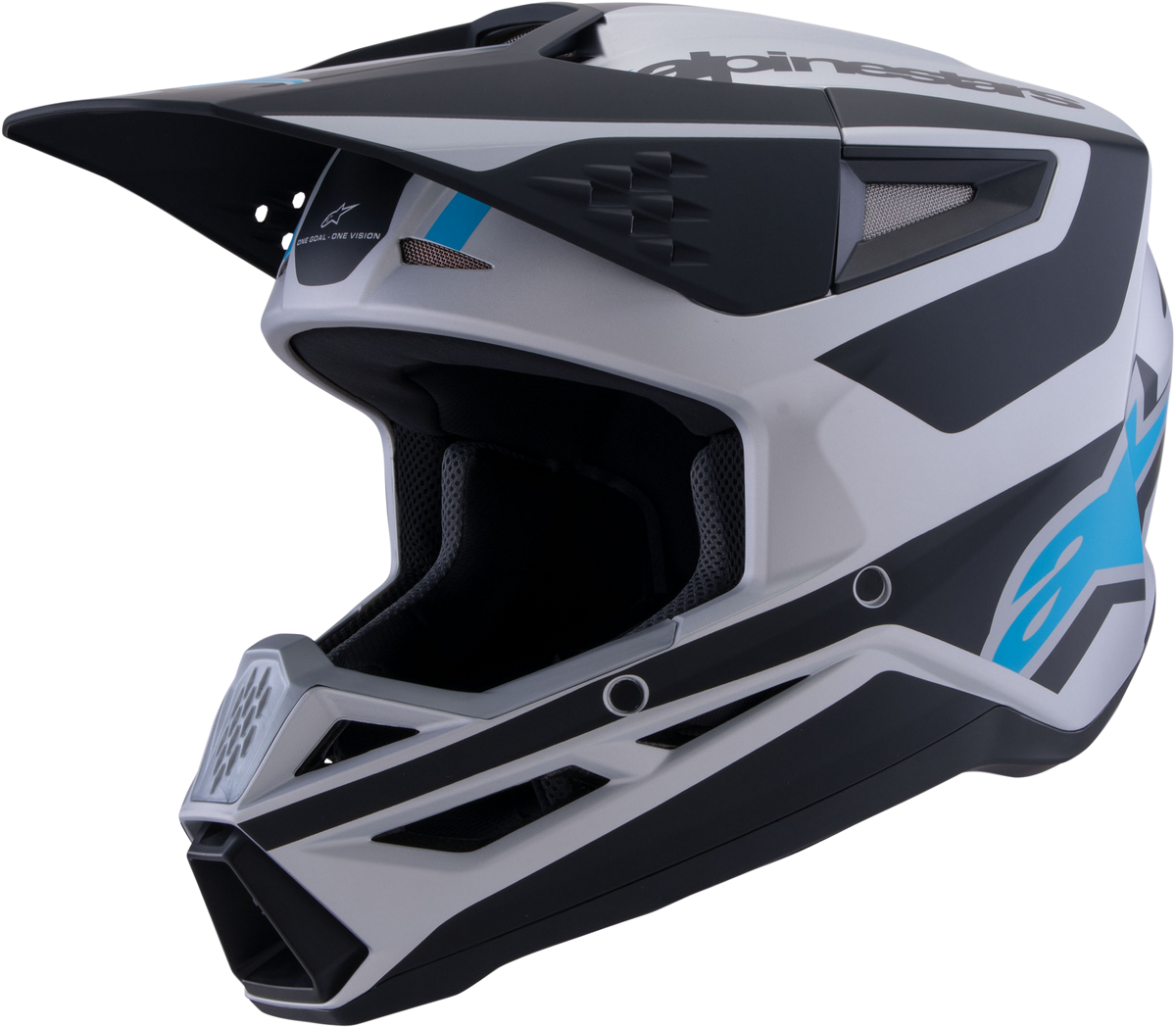 Sm3 Heat Helmet Silver/Blue/Black Matt Lg - 482-00119L - alpine star