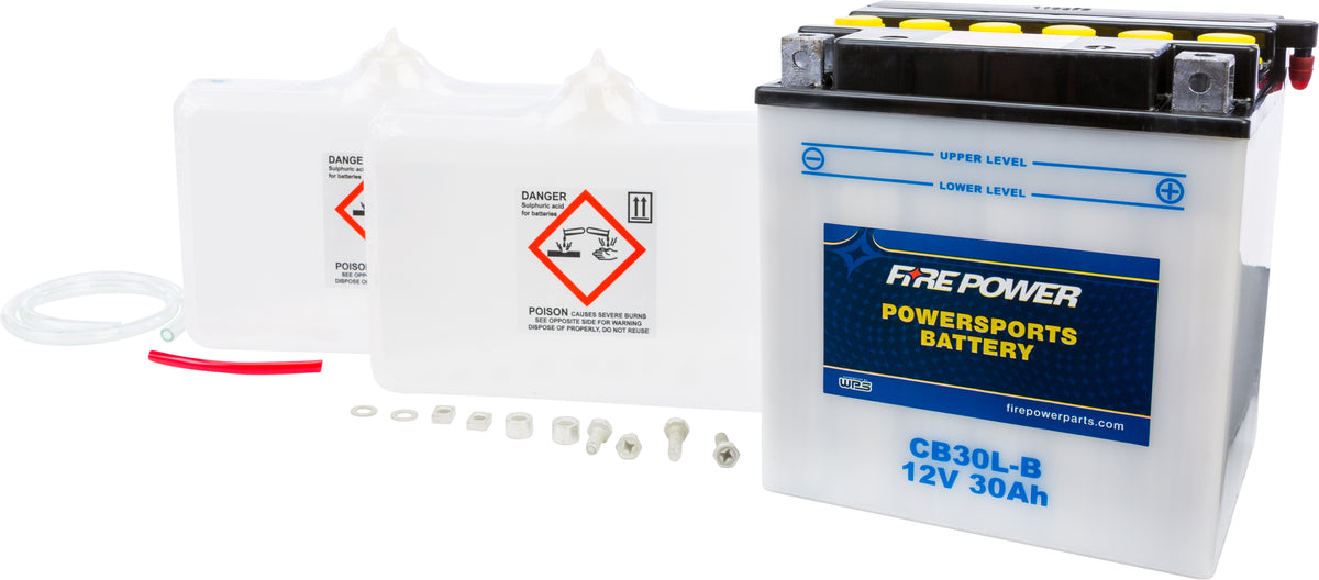 Battery W/Acid Cb30l-B 12v Heavy Duty - 490-2245 - Fire Power
