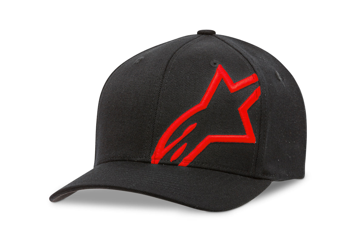 Corp Shift 2 Curved Brim Hat Black/Red Sm/Md - 482-60936S - alpine star